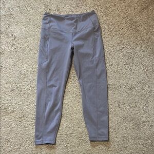 Yogalicious Gray and Purple Leggings with Stretchy Fabric